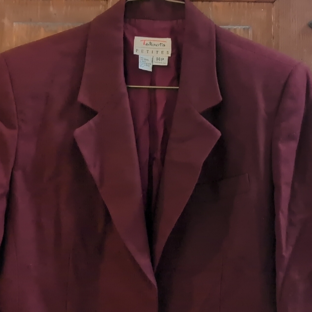 Vintage Talbots Deep Burgundy Blazer